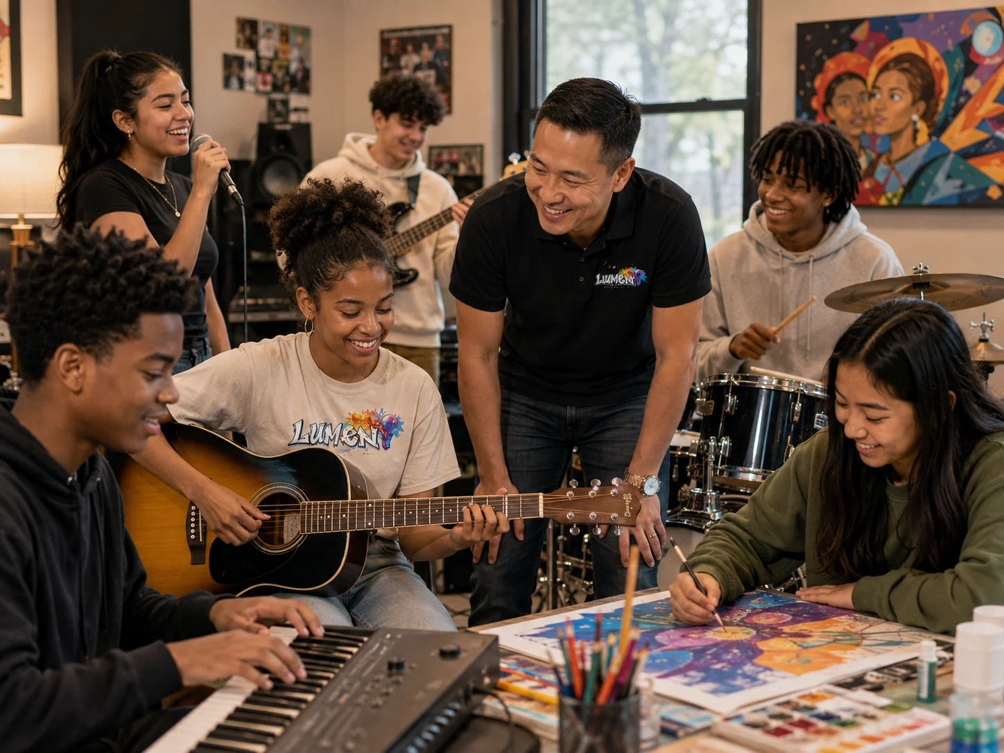 Young people participating in a supported LUMEN program