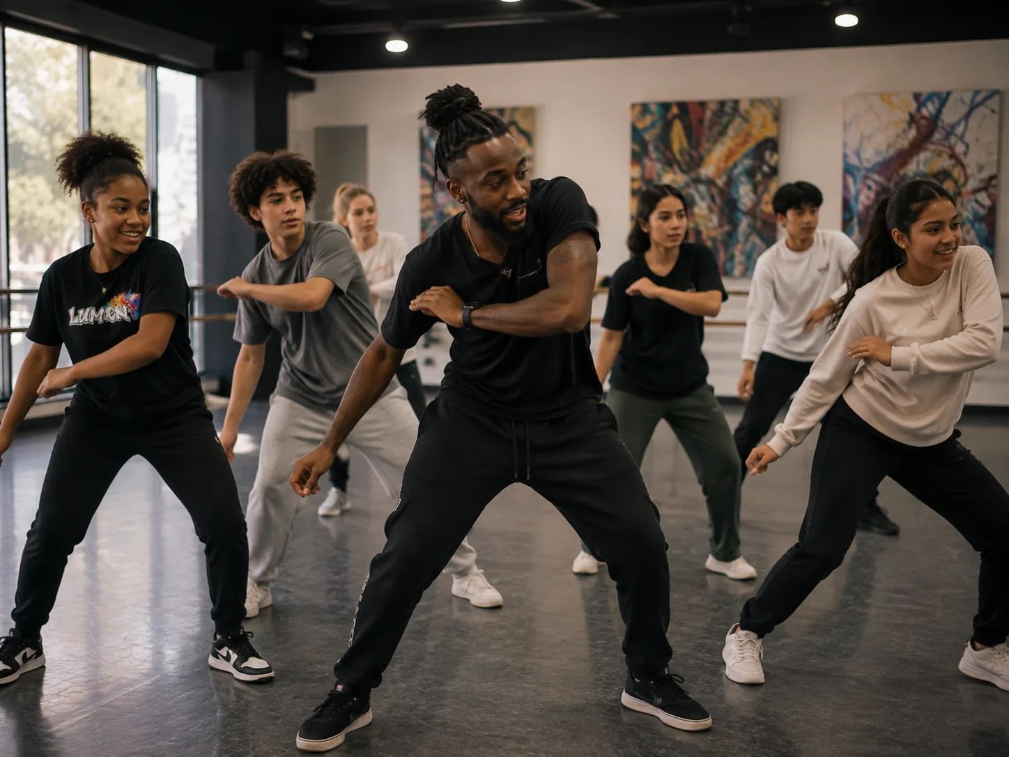 Young people participating in a LUMEN Foundation dance and movement program